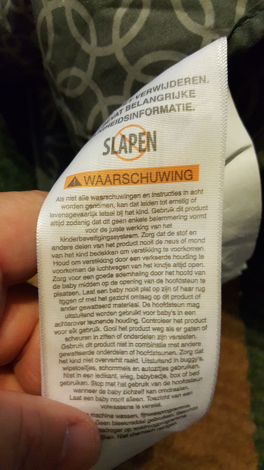 GRAY BABY CAR SEAT INSERT