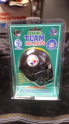 Vintage 1997 SB Score Board Ceramic Mini Team Helmet Pittsburgh Steelers New
