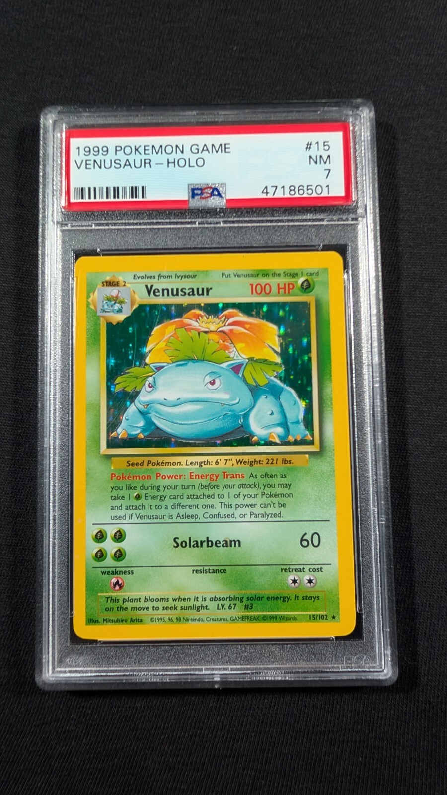 Venusaur ポケモンカード #15/102 VENUSAUR - 15/102 - Base Set - Holo - Pokemon Card - EXC