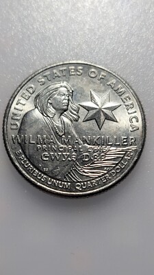 2022-P Wilma Mankiller 25c Error  Rare  Find     (Die Clash Error)   