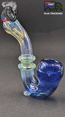 4'' Inch Tobacco Sherlock Glass Bowl Pipe B01