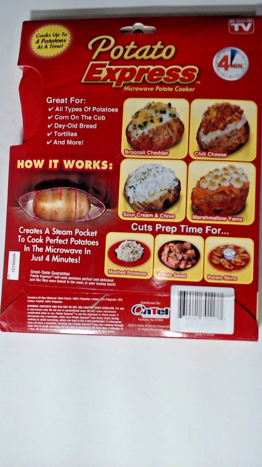 Potato Express Microwave Cooker Perfect Potatoes in 4 mins AS SEEN ON TV