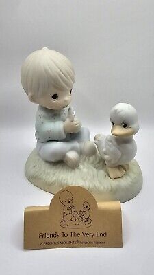 Vintagr Enesco Precious Moments 1993 Friends To The Very End - Boy with Duck