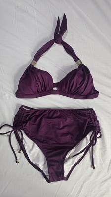 Women's Venus Swimsuit Goddess Bikini Push Up Set  Maroon Top C Bottom 12