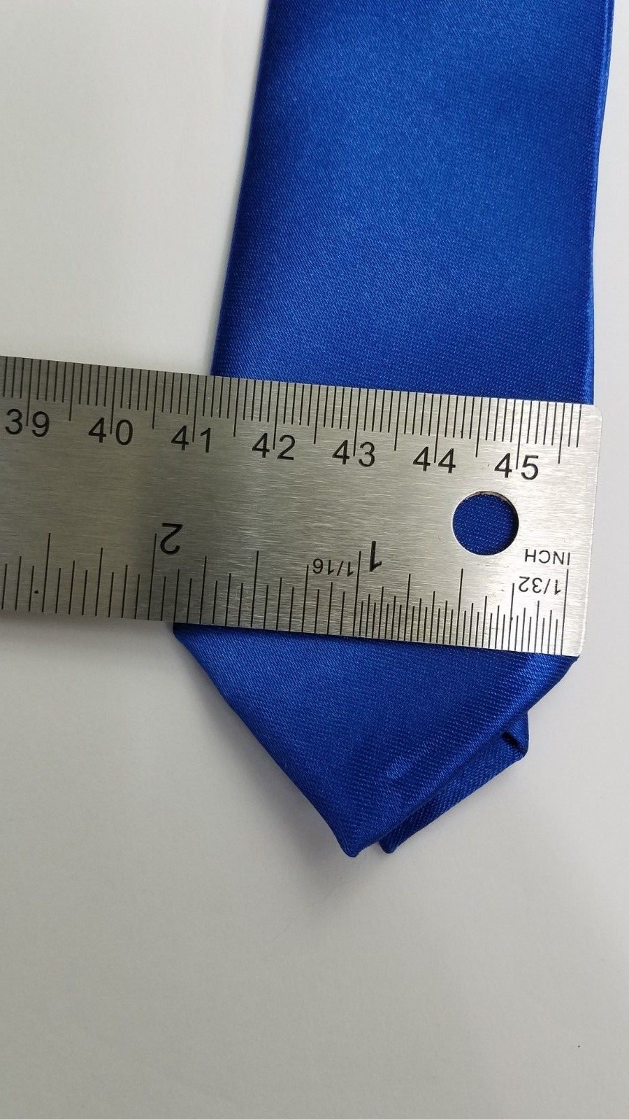 Royal Blue Satin Necktie Men's By Dan Smith Skinny Tie Wedding Prom Dress Up