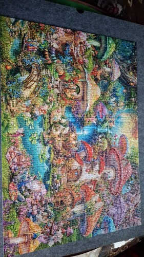 Funjigsawpuzzle Pilzpuzzle 1000 Teile – Mysteriöses Pilzdorf, 50x70 Cm, Mit Poster & Rückseiten-Buchstaben, Für Erwachsene