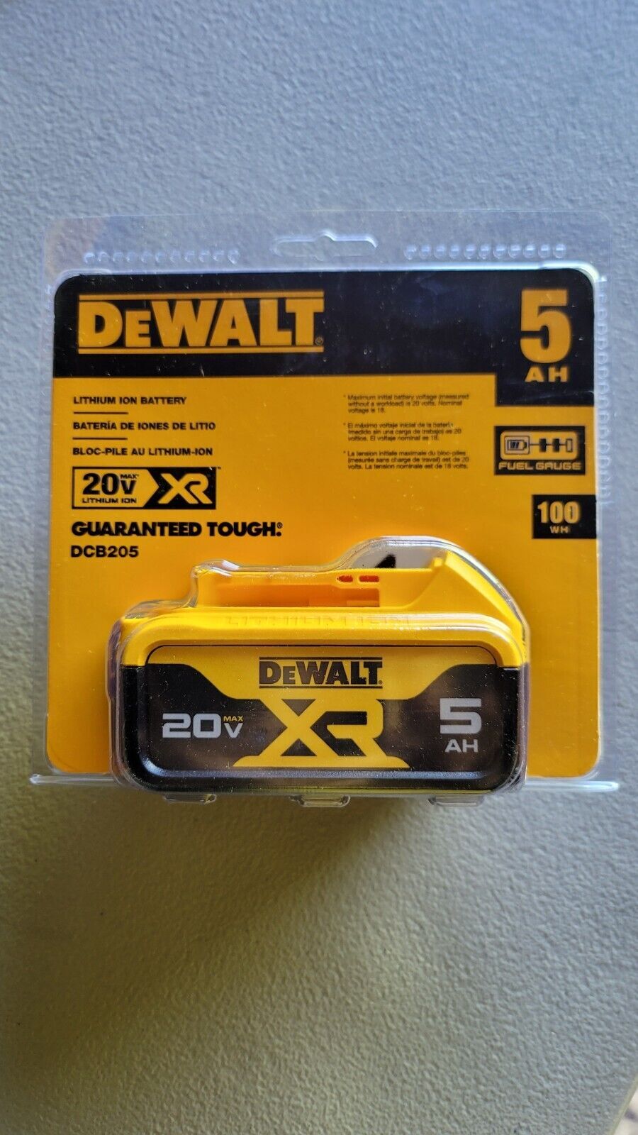 Genuine Dewalt DCB205 20V MAX XR 5.0 Ah Power Tool Battery Li-Ion NEW SEALED