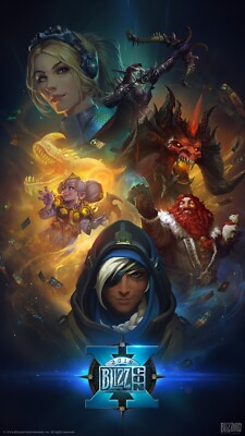 Blizzard Exclusive BlizzCon 2016 Key Art Poster Hearthstone Diablo Overwatch WOW