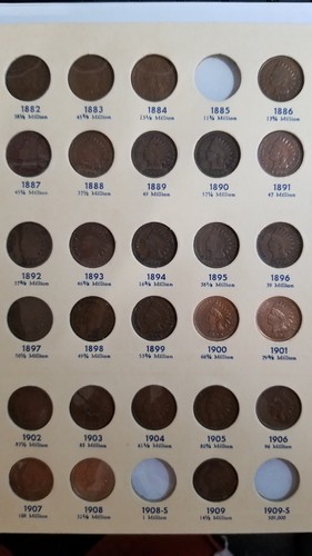 Flying Eagle & Indian Head Cents Book 1856-1909 -37 Coins