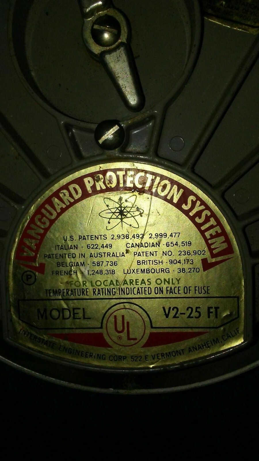Vtg VANGUARD PROTECTION SYSTEM metal school Alarm bell fire