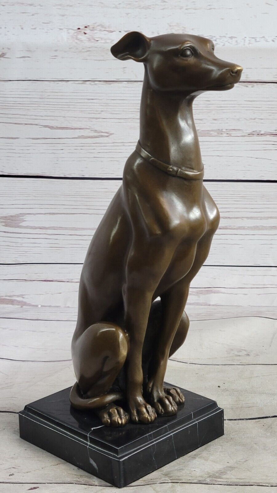 Barye RARE bronze brass Greyhound Whippet Dog unique vintage sculpture Decor