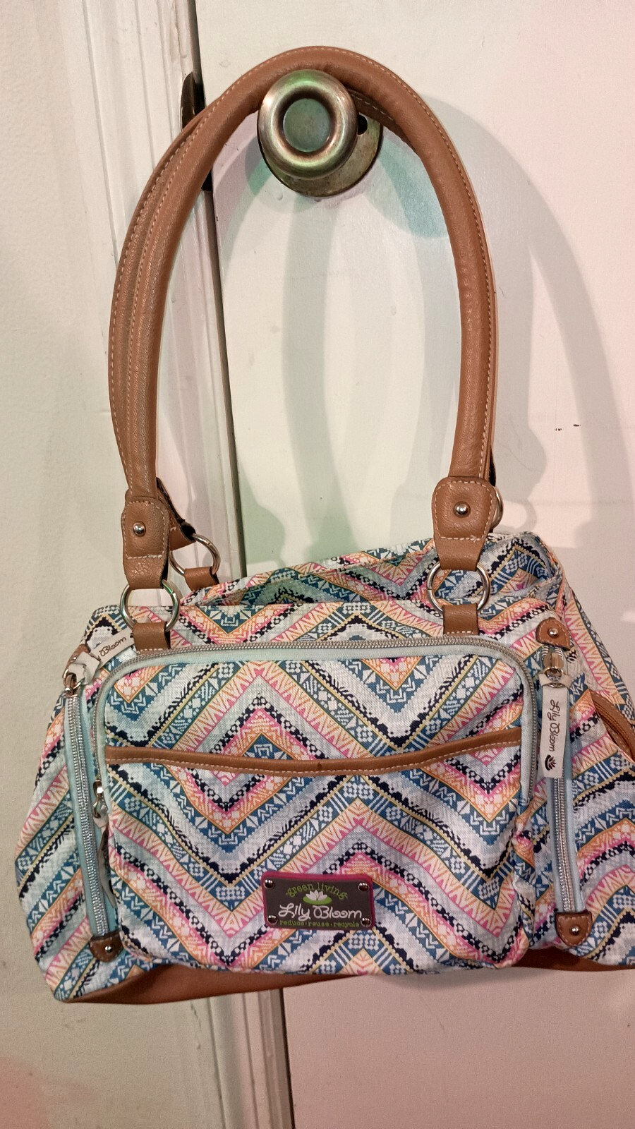 バッグ Lily Lily Y2K Satin Studded Drawstring Hobo Shoulder Bag Sage