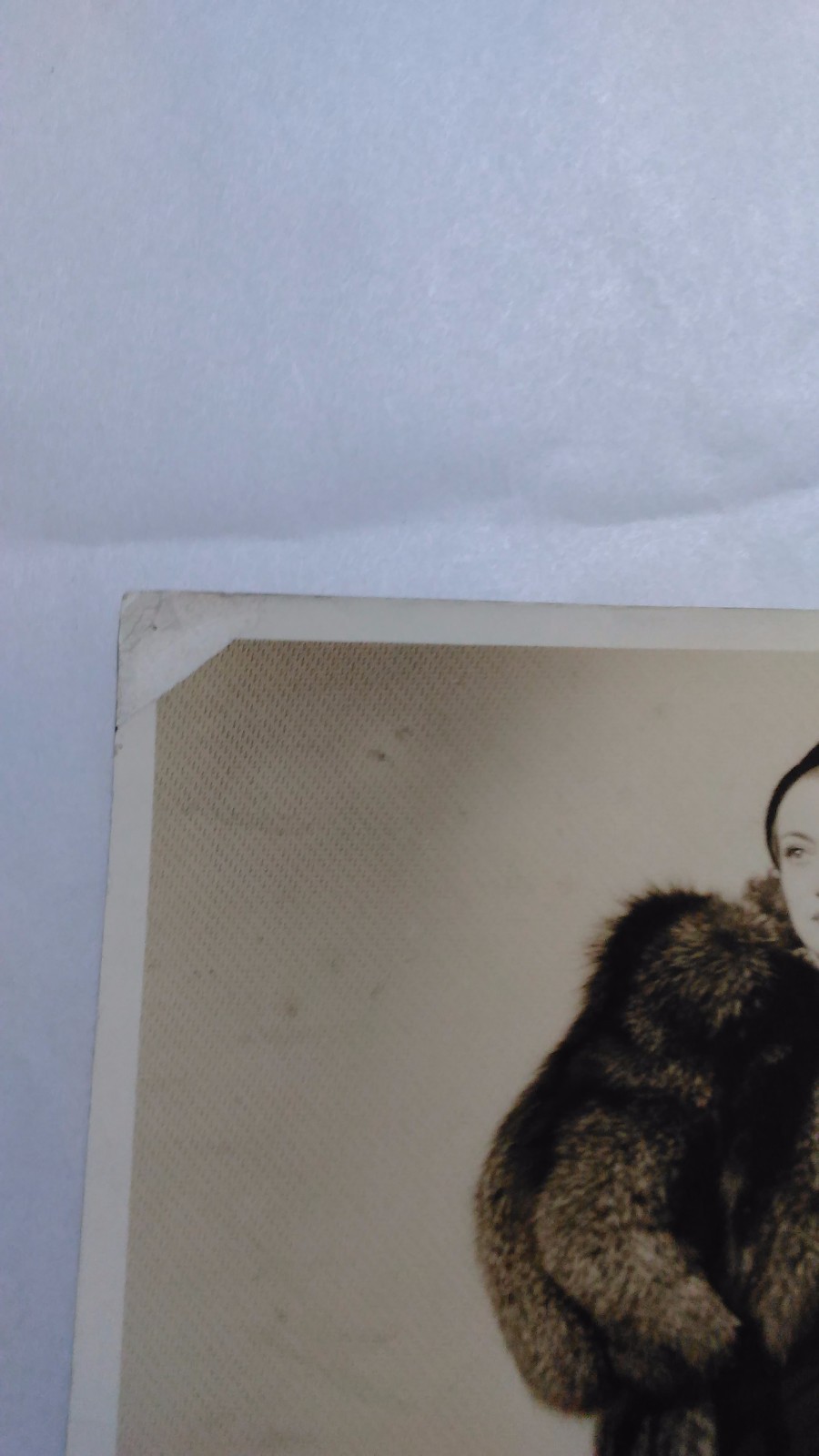 Oversized Joan Crawford still w/ WW II infantry stamp on back