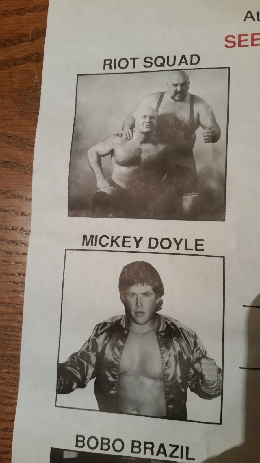 VINTAGE ORIGINAL WRESTLING PROMO POSTER BOBO BRAZIL & MORE!