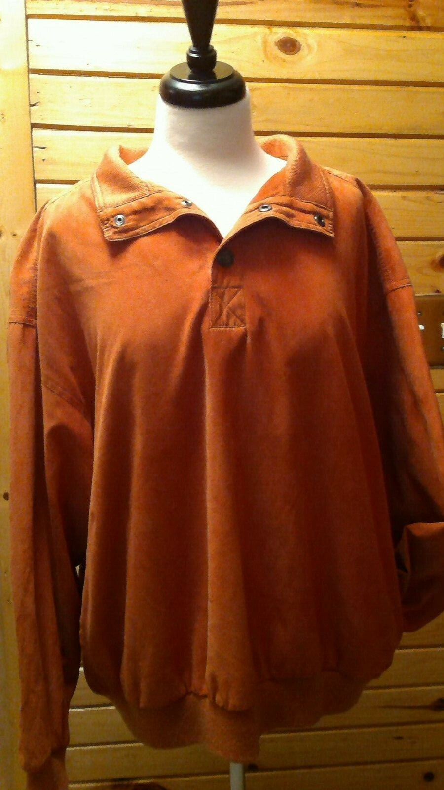 Weatherproof Garment Company Mens Pullover Jacket Orange