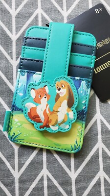 Loungefly Disney The Fox and the Hound Tod & Copper ID Cardholder Wallet NEW