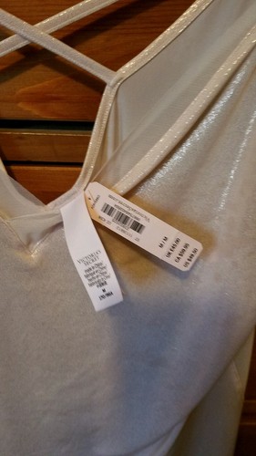 NEW VICTORIA SECRET LINGERIE/ beige gold metallic slip SIZE MEDIUM