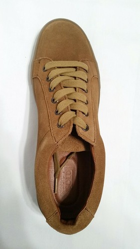 True Gold Malibu Leather Suede Women's Sneakers Tennis Shoes Size 11 Tan Cognac