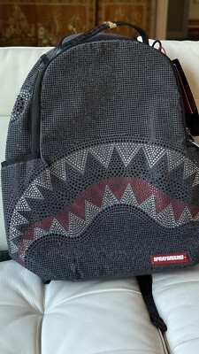 Sprayground Limited Edition Trinity Shark  Rhinestones Backpack 100% Authentic.