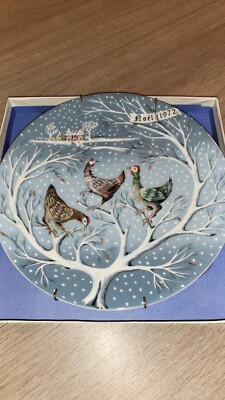 THREE FRENCH HENS'' 12 Days of Christmas Plate Haviland 1972 Twelve Days of Xmas