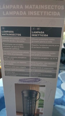 lámpara mata mosquitos