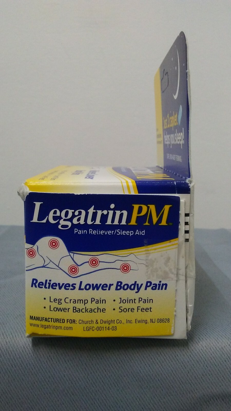 LOT 2 LEGATRIN PM 100 CAPLETS PAIN RELIEVER SLEEP AID LOWER BODY PAIN EXP 10/20