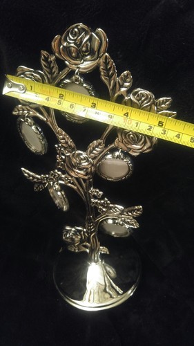 VINTAGE Photo Tree Silver Plated Rose Design New In the Box Holds 10 Photos