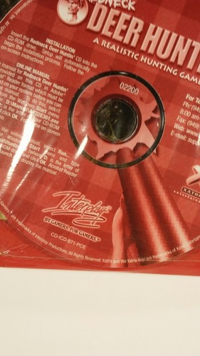 Redneck Deer Huntin' PC-CD Rom 1998 Hunting Game W/Windows '95 W/Mousepad