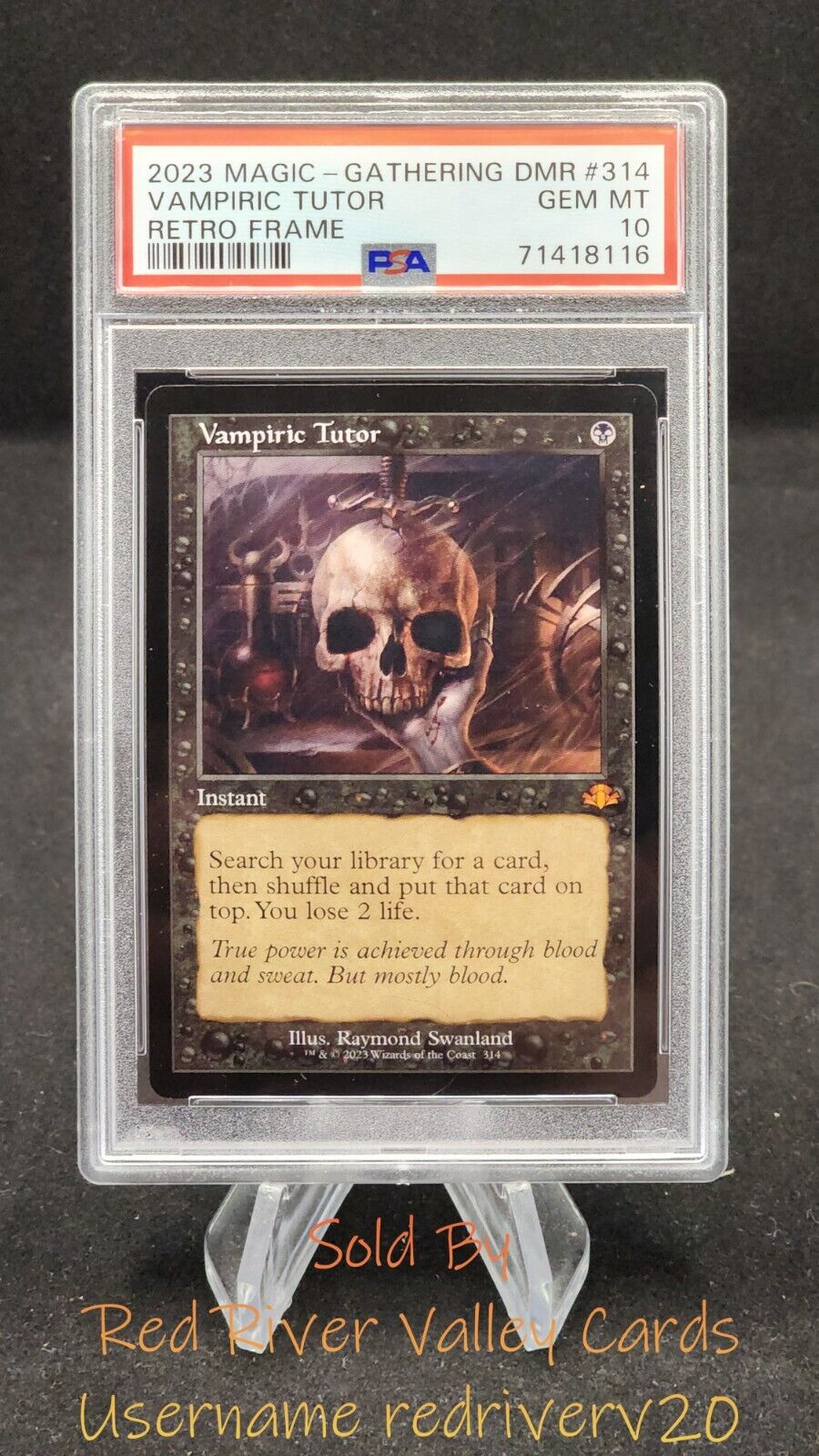 PSA 10 Graded - Vampiric Tutor Retro Foil - Dominaria PSA 10 Graded - Vampiric Tutor Retro Foil - Dominaria