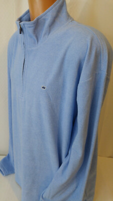 Crown & Ivy Fleece Pull Over Men's Size 2XL 1/4 Zip Light Blue 