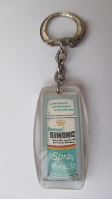 Porte clé, années 60, SPRAY MIRACLE "SIMONIZ" pour carrosseries