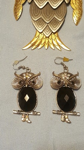 set of 3 Owl necklaces 1 pair owl earrings and   1 bracelet