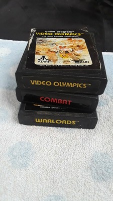 Three Game Lot- Combat, Warlords, Video Olympics (Atari 2600) (020702)