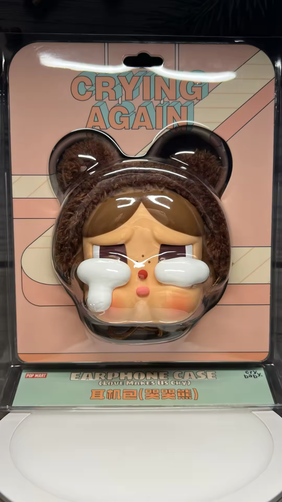 Authentic POPMART CRYBABY Crying Again Series Earphone Case