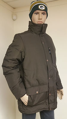 Pre-owned Woolrich Authentic  Men's Dark Wood Langhorne Parka Jacket 550 Fill Down 16106