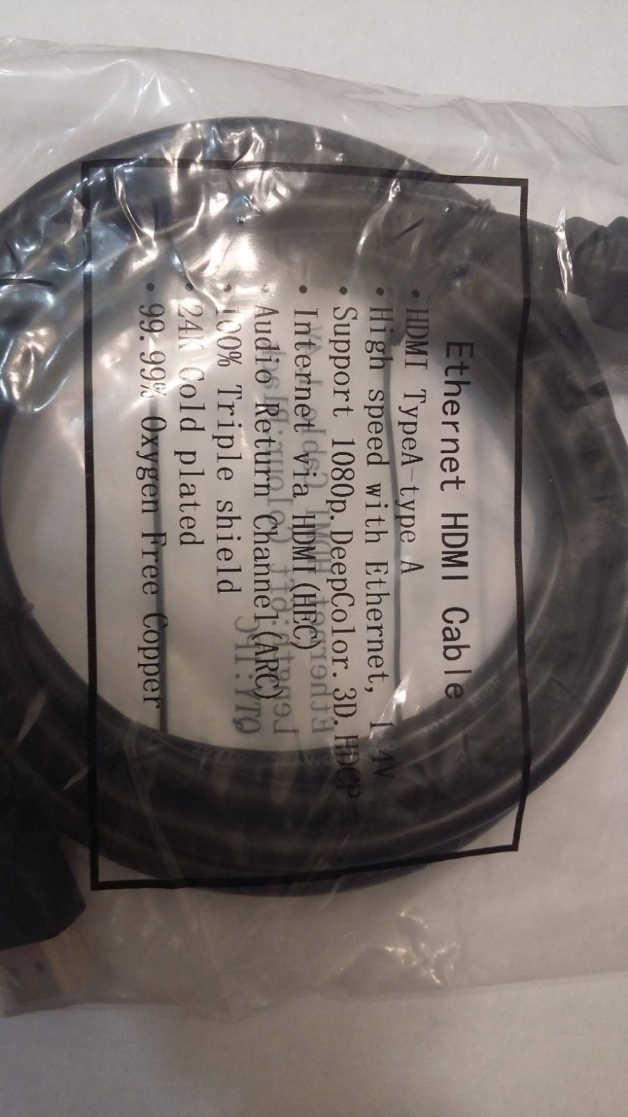 LOT OF 20 Ethernet HDMI Cable 1.4V 6ft