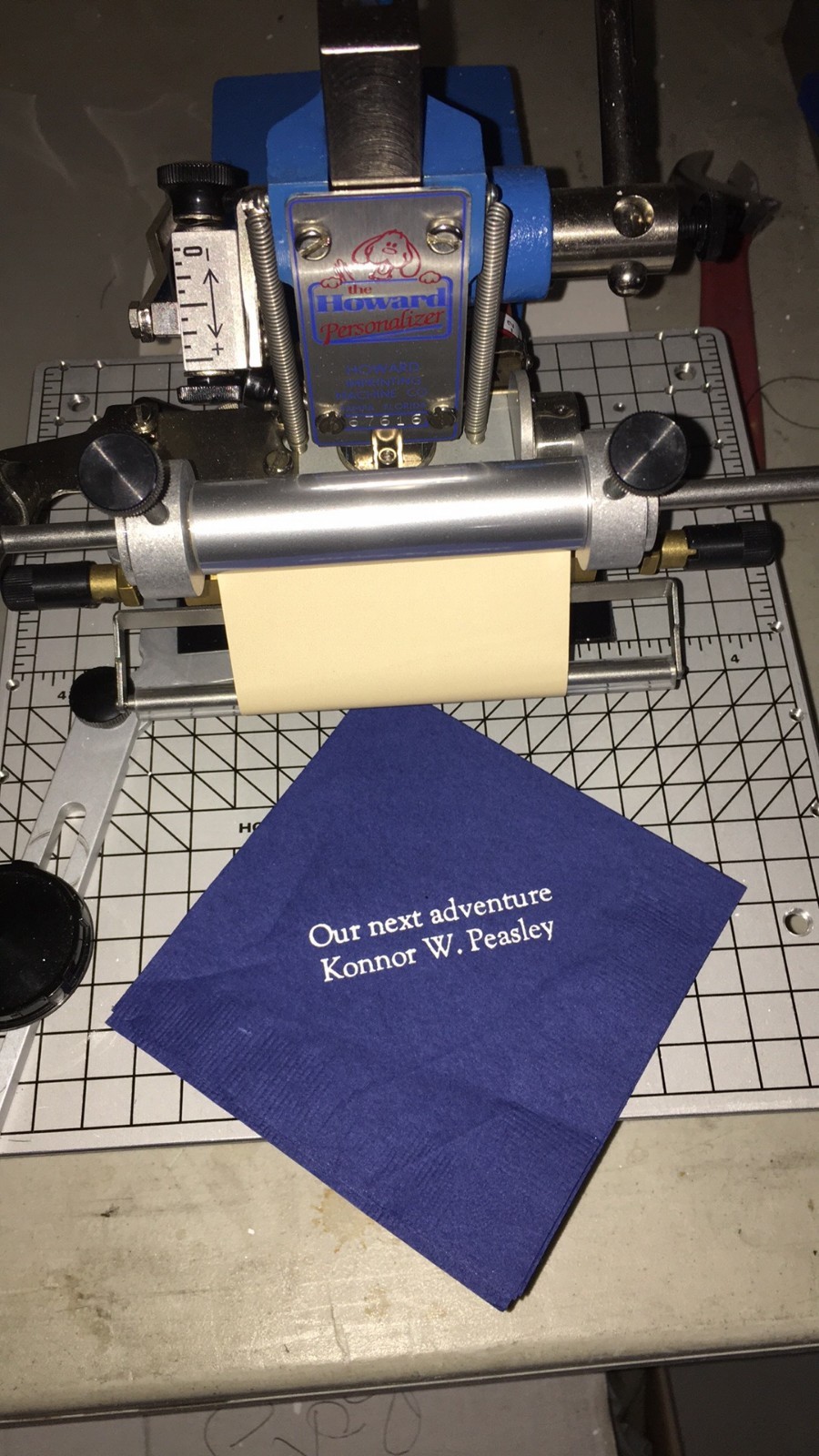 Howard Personalizer Hot Foil Imprinting Machine Mod 45 Fonts, Foil, Attachments