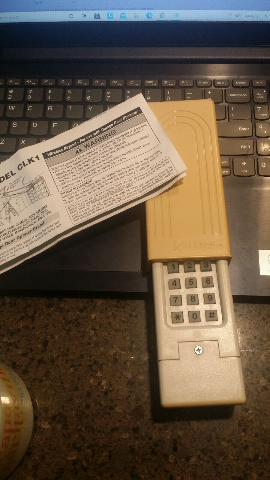 How To Program A Clicker Clk1 Garage Door Keypad Dandk Organizer