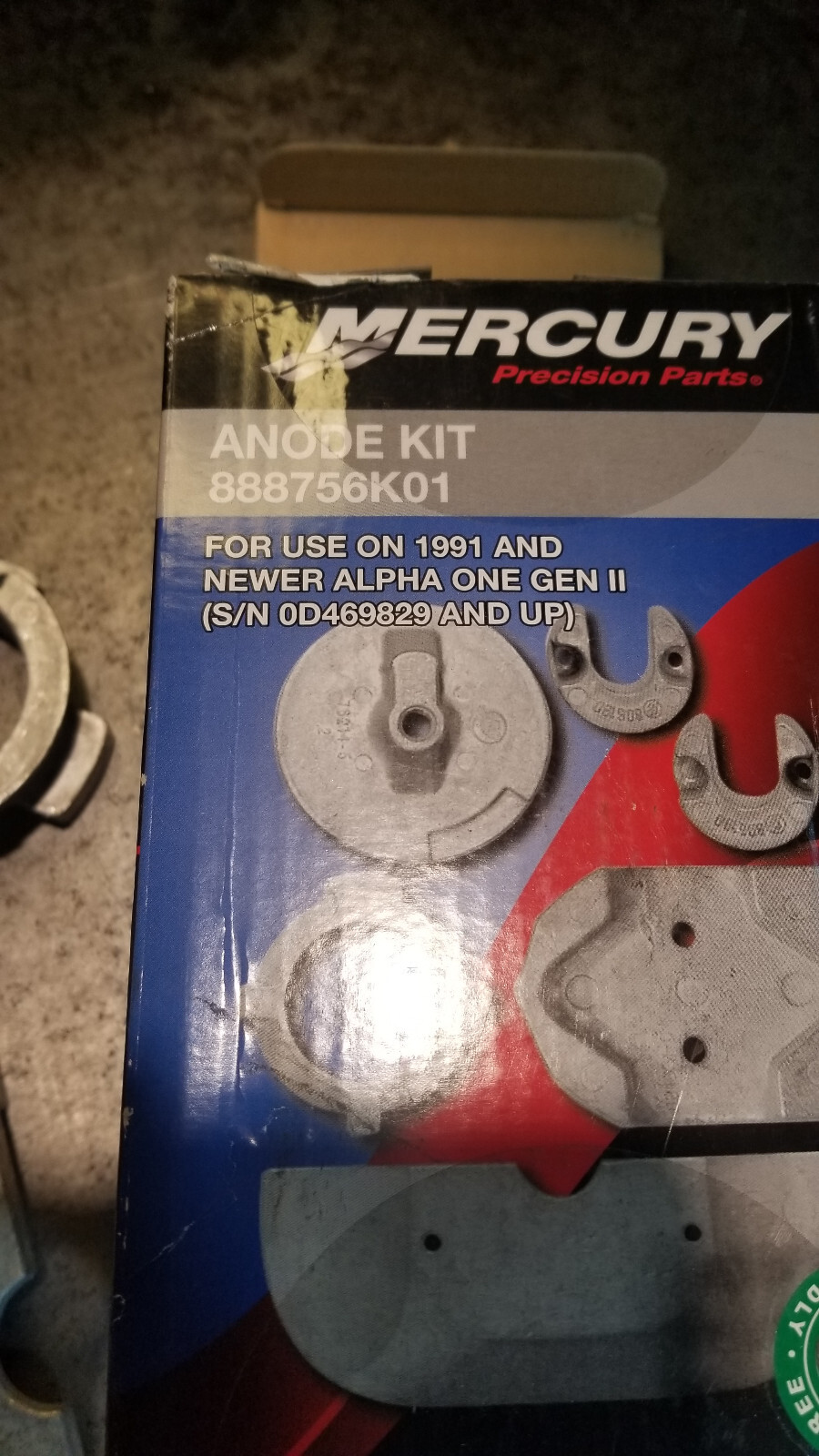 MERCURY ANODE KIT (ALUM) - 888756K01 - Picture 2 of 2