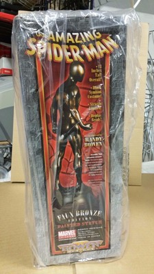 SPIDER-MAN BLACK SYMBIOTE FAUX BRONZE STATUE BOWEN DESIGNS, SCULPTED RANDY BOWEN