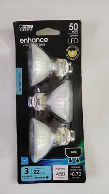 (3-Pk) Feit Electric Bulb LED 6W BPMR16IFGU50095  GU10 dimmable