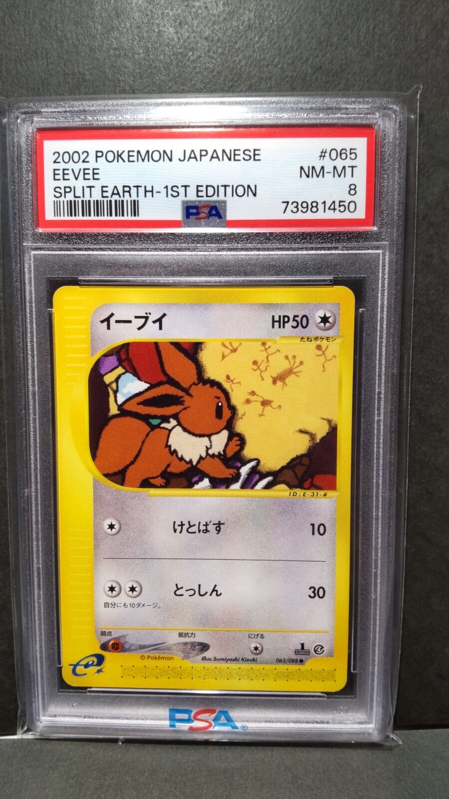 Pokemon card Eevee 1st Edition 065/088 Split Earth Skyridge Pokemon card Eevee 1st Edition 065/088 Split Earth Skyridge
