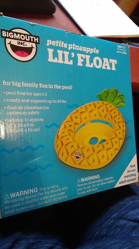 New Bigmouth Inc. Petite Pineapple Lil' Float Kohl's Exclusive For Ages 1-3 nib