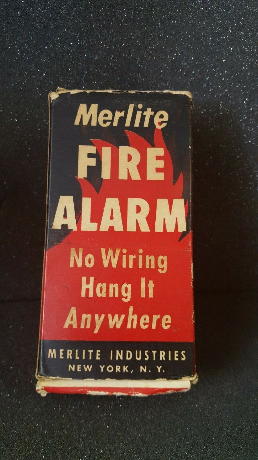 VINTAGE 1950s MERLITE FIRE ALARM IN BOX NOS GREAT COLOR FOR DISPLAY