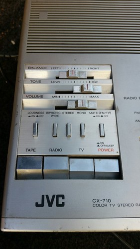 Jvc Cx 710 Boom Box Tv  tape player needs repair,radio works good