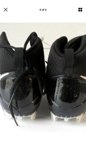 NWT Nike Mens Football Cleats Black Force Savage Pro black white SIZE 15