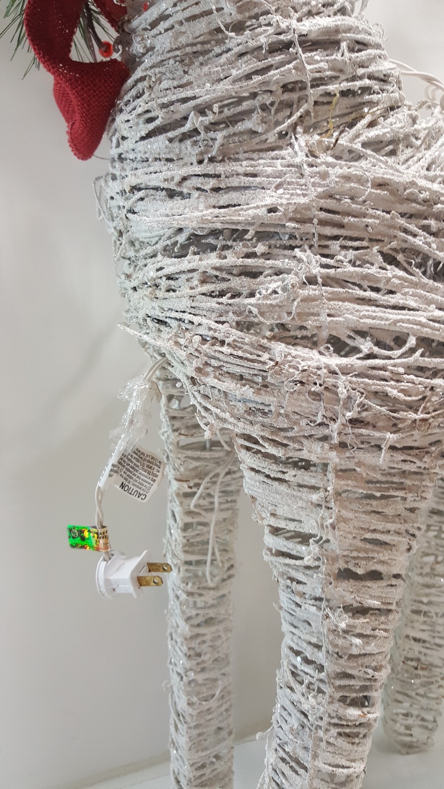 Aclove 4' Lighted White Birch Deer 47