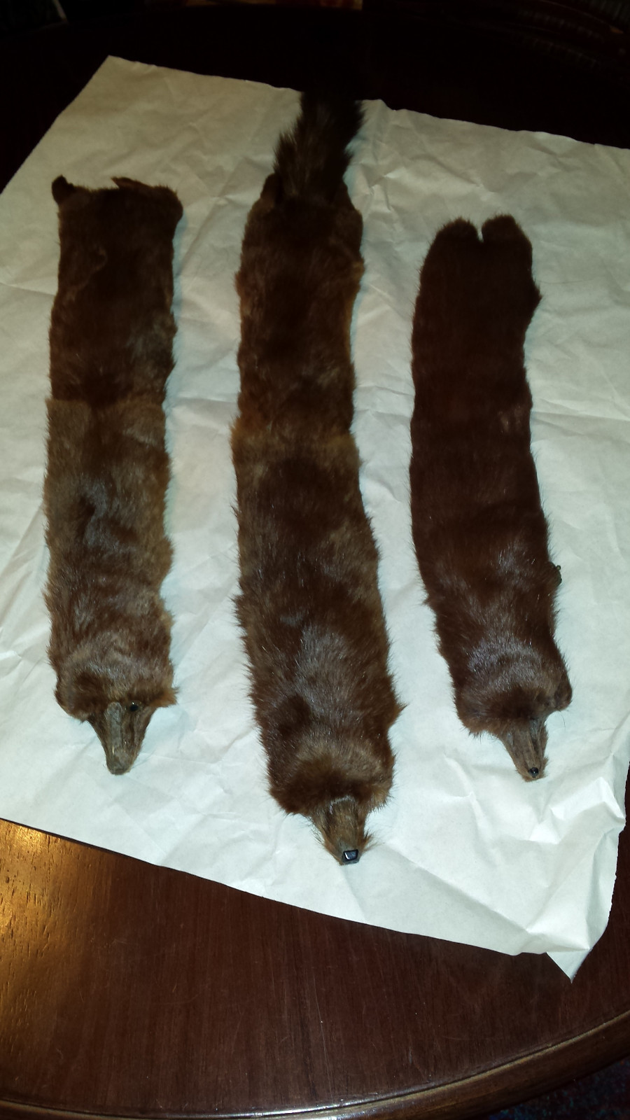 Vintage Genuine Fox Fur Collar Shawl 3 Pelts