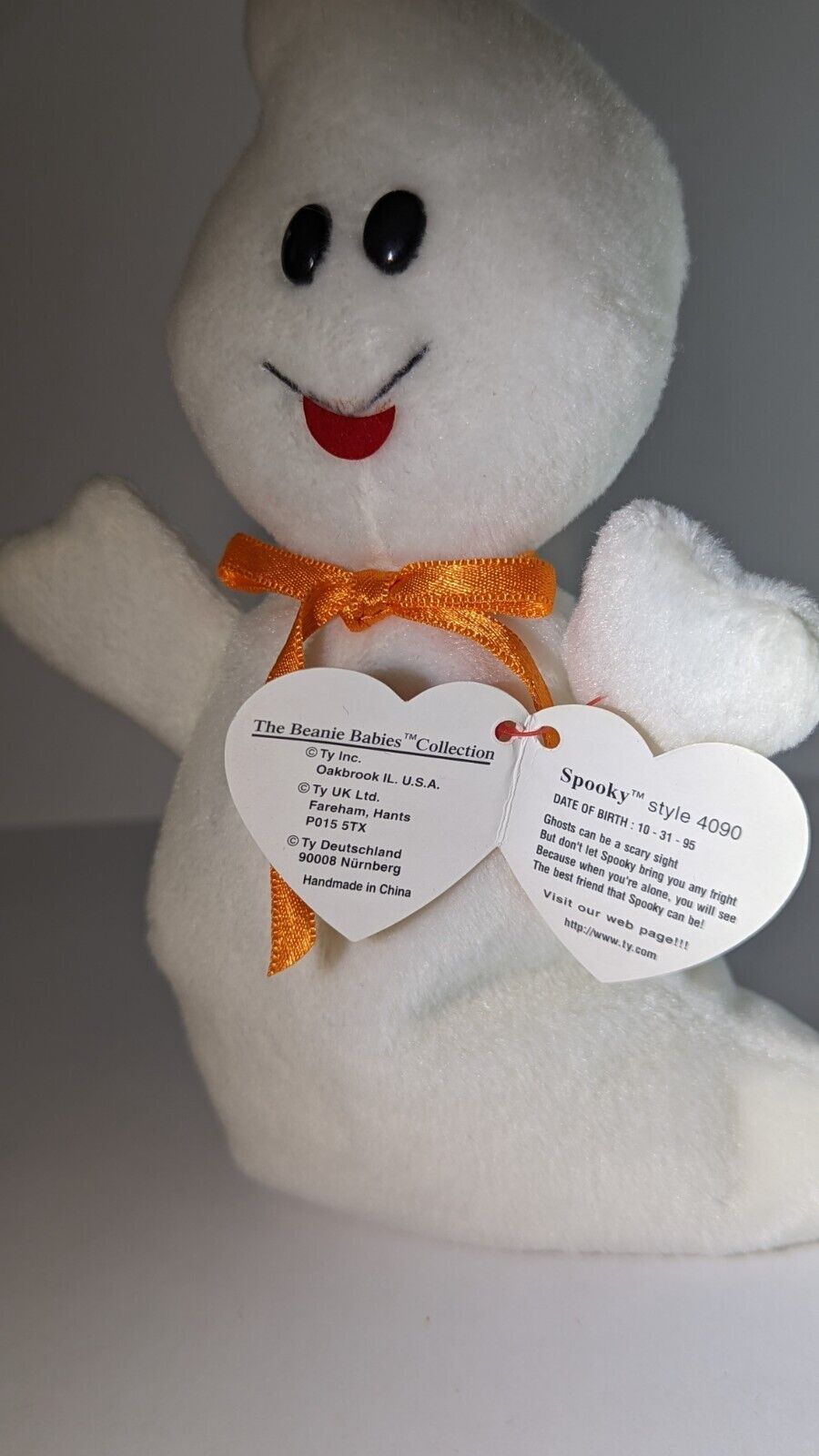 Spooky the Ghost beanie baby TY Retired 1995 Rare Tag Errors Spooky the Ghost beanie baby TY Retired 1995 Rare Tag Errors