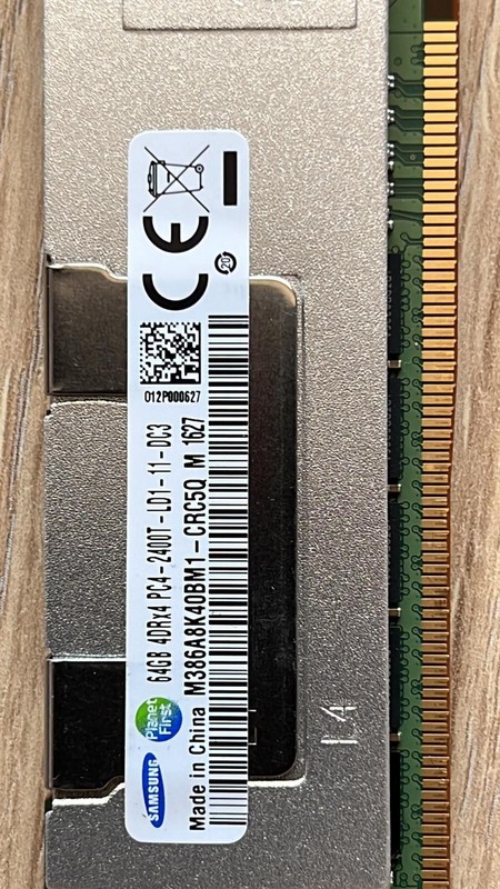 Ram Ecc Registred Samsung M386a8k40bm1-Crc5q S  64gb Ddr4 4drx4 Pc4-2400t